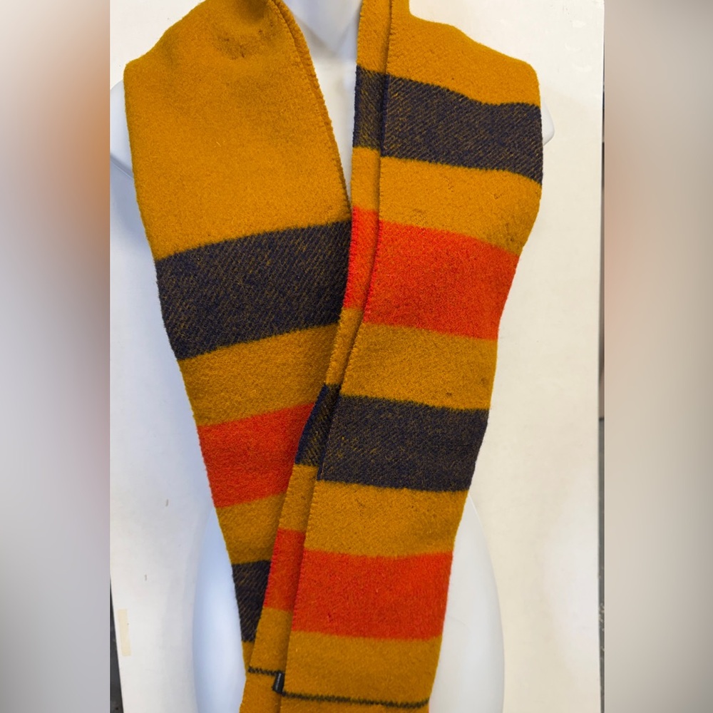 Vintage Hermes Scarf Rocabar Wool stripe rectangle